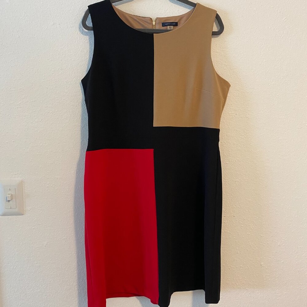 Tommy Hilfiger Color Block Sleeveless Sheath Dress